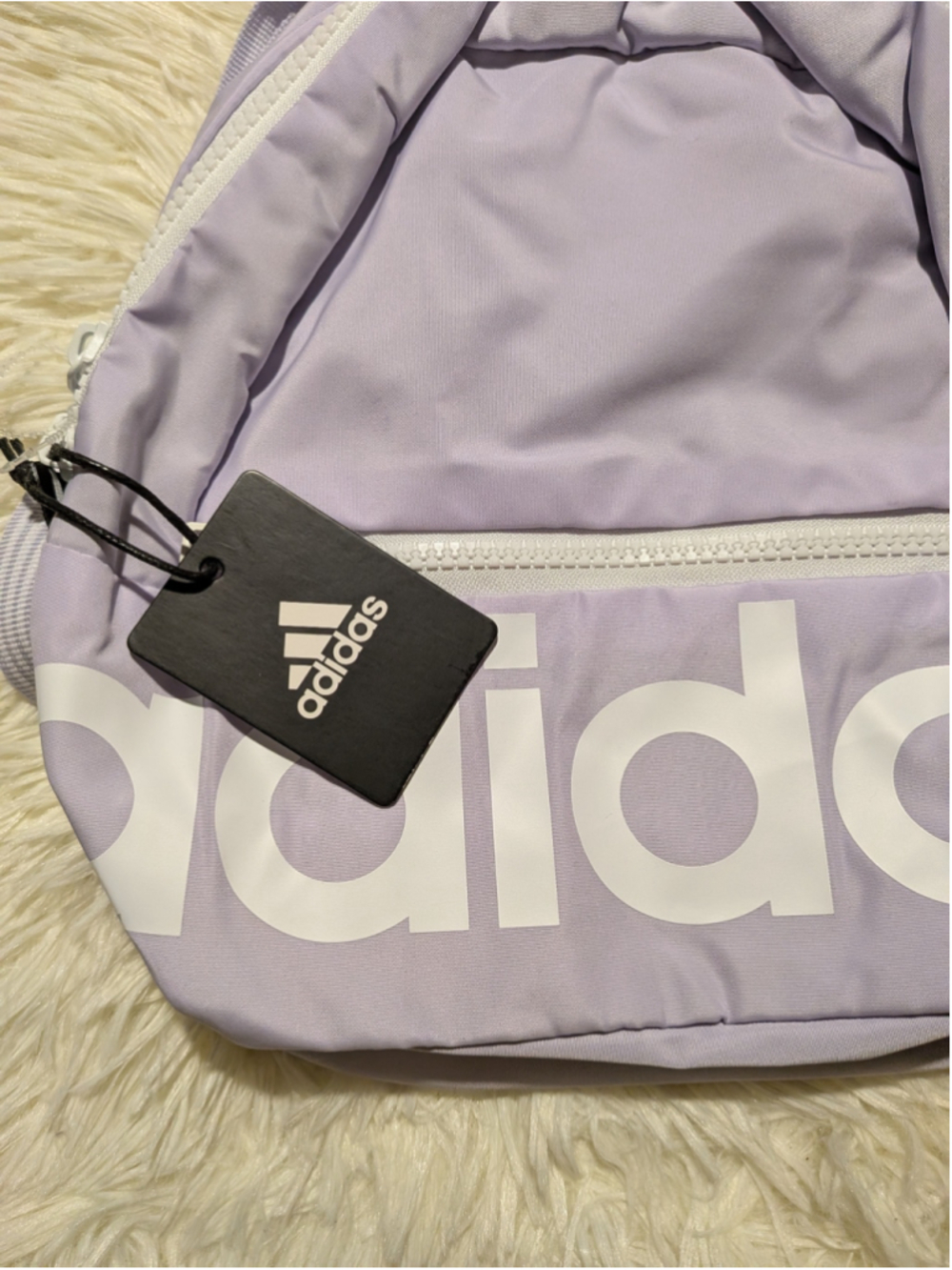 Adidas Lilac Mini Travel Backpack NWT Rare Discontinued Logo Bookbag - Picture 6 of 10